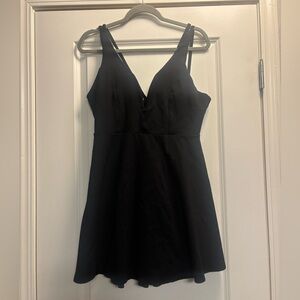 Lulu's Black V-Neck Sleeveless Mini Dress Size XL